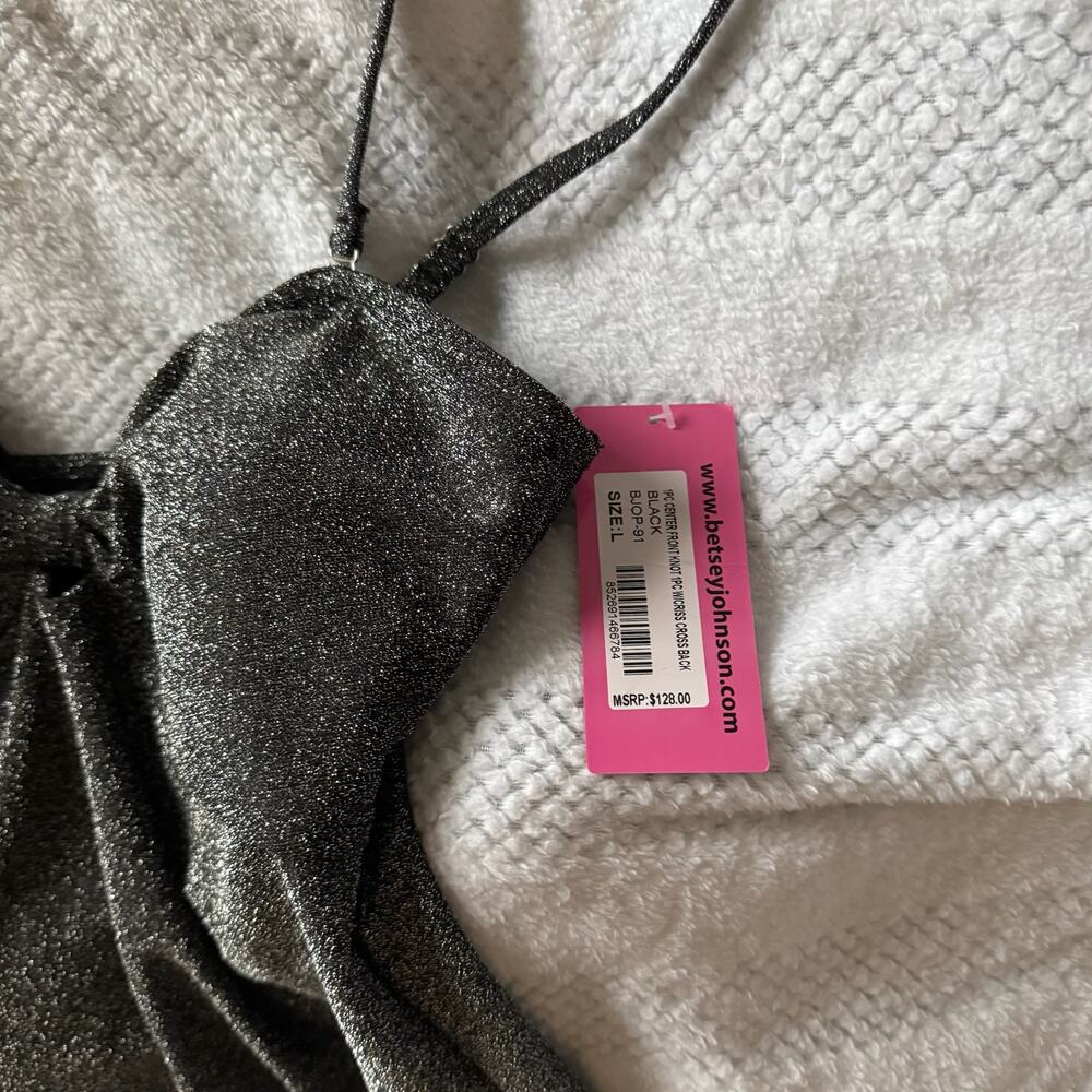 NWT Betsey Johnson front knot one piece bathing suit size Large - Picture 3 of 4